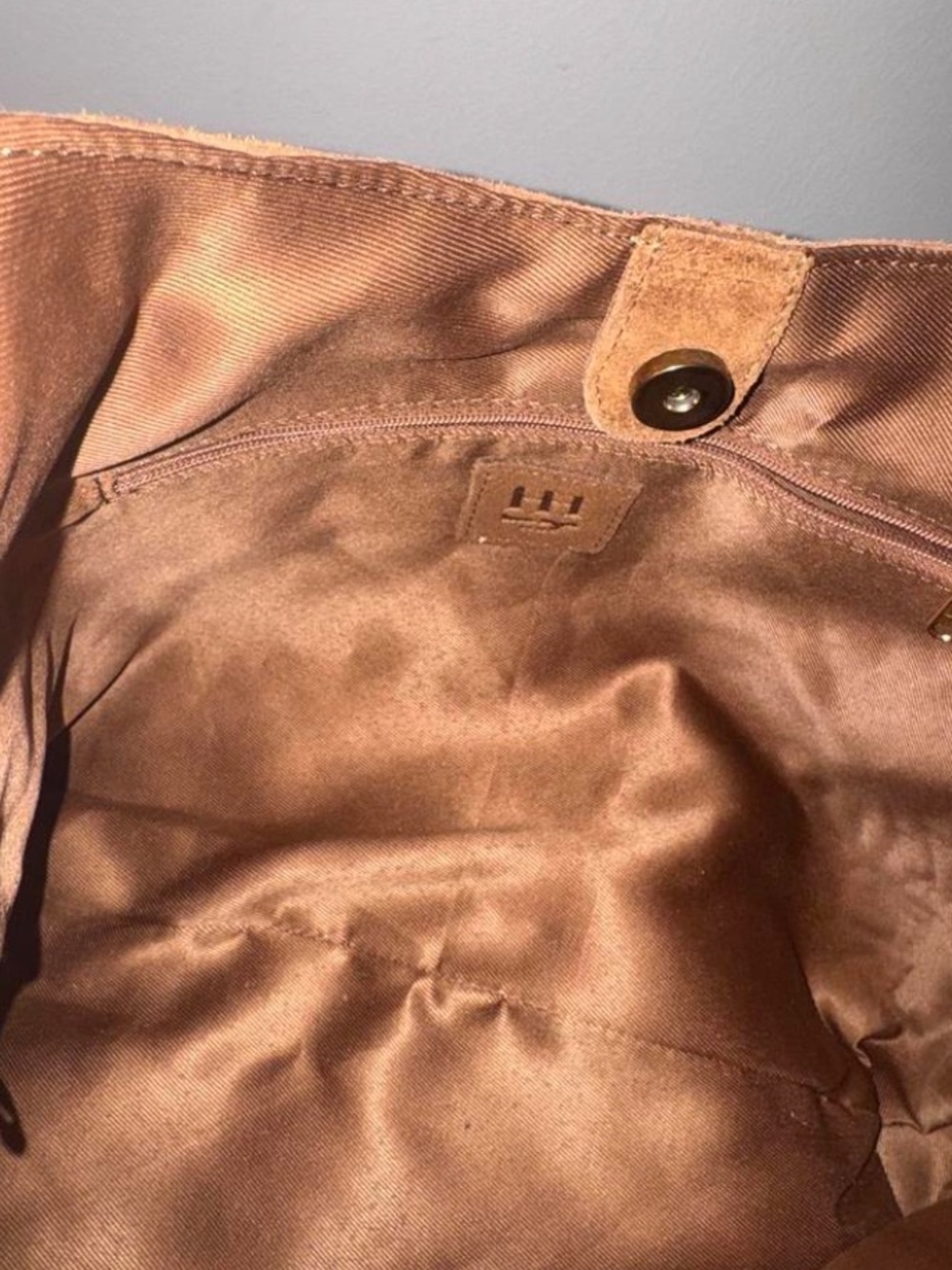Suede Hobo Bag in Chestnut Brown - NWT, one size - Picture 9 of 9